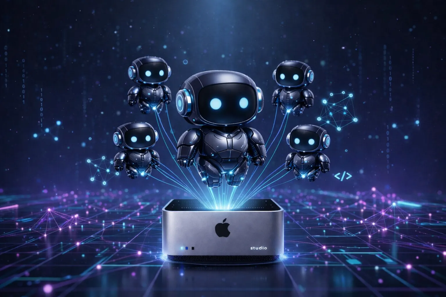 AI neural network visualization representing private AI agents